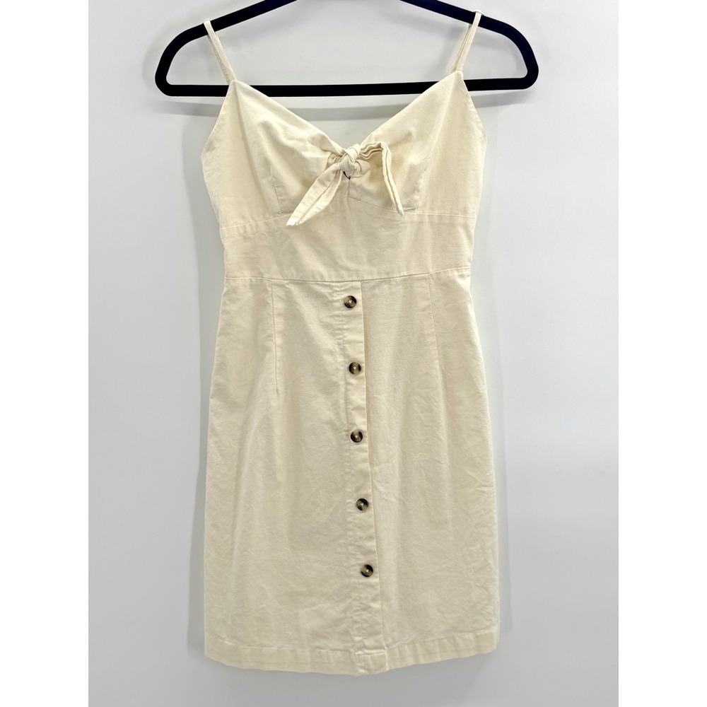 Derek Heart Small Dress Twist Knot Keyhole Button Front Cottage Graduation Party